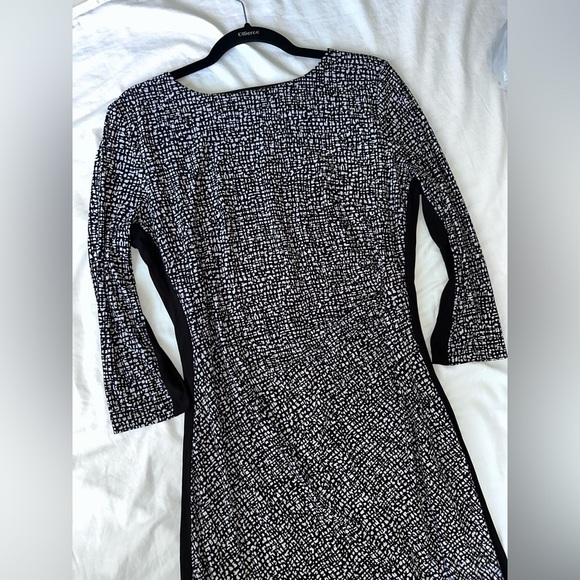 Anne Klein black and white shift dress size Large - Picture 2 of 7
